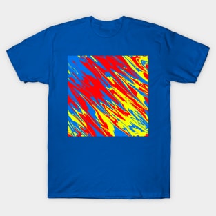 Spray Paint Red Yellow Blue T-Shirt